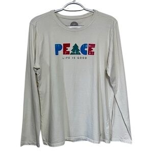 Life is Good Holiday Christmas Crusher Tshirt Peace